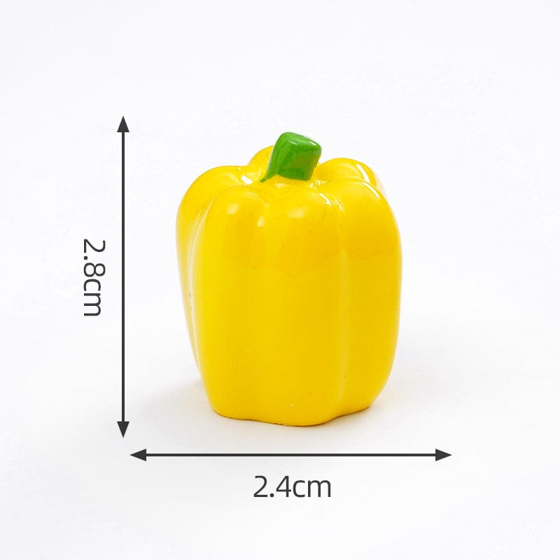 Crafteria Green Capsicum (4Pcs) Vegetable Miniature Series
