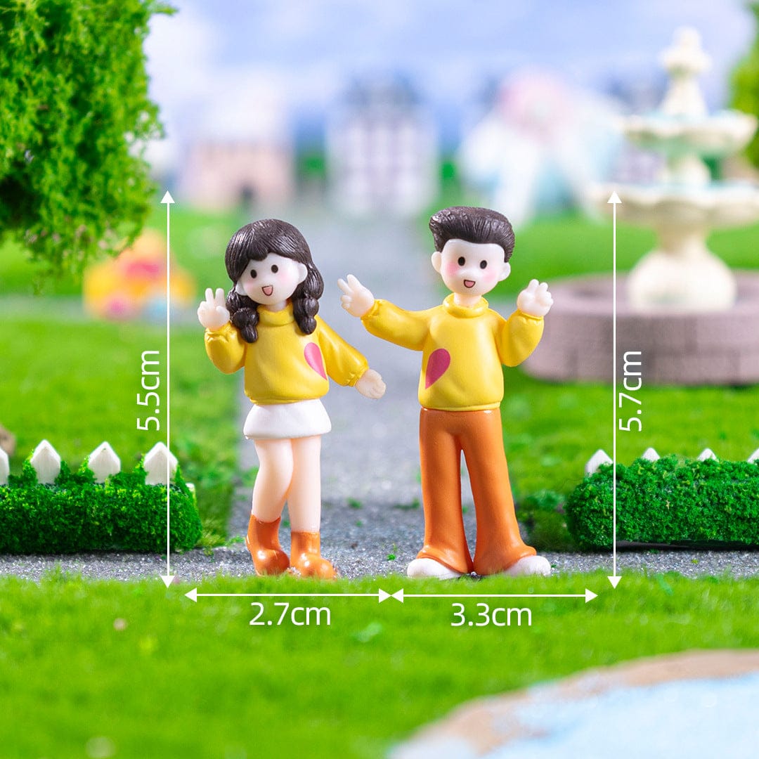 Crafteria White T-Shirt Couple Twinning 2pcs Couple Miniature