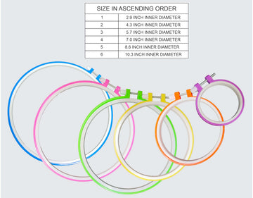 Crafteria 6 IN 1 PLASTIC EMBROIDERY RING