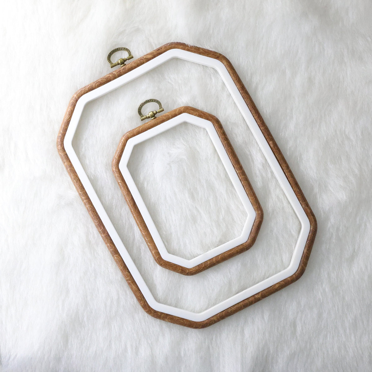 My Store EMBOSSING TOOLS 2 Pcs Rectangle Octagon Embroidery Ring