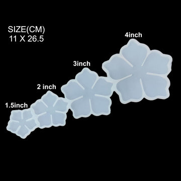 My Store Silicon Mould 3D 4 Cavity 5 Kali Flower Mould