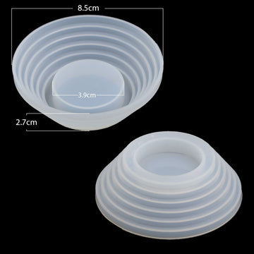 Crafteria Silicon Mould Round Step Tea Light Mould