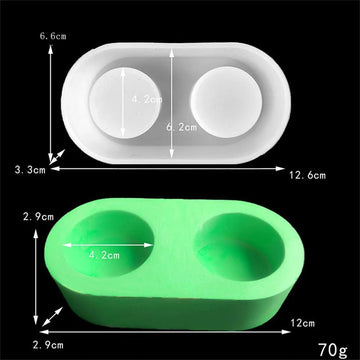 My Store Silicon Mould 2 Cavity Capsule Tea Light Holder Mould