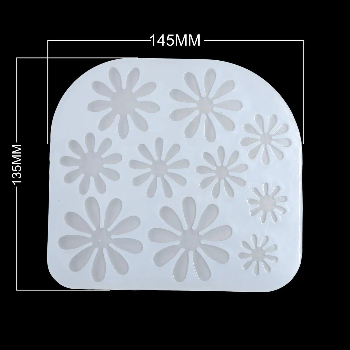 My Store Silicon Mould 10 Cavity 3D Flower Mould