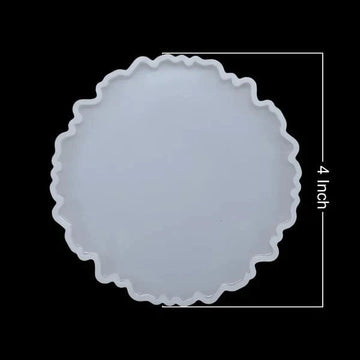 My Store Silicon Mould New 4 Inch Agate Coaster Mould