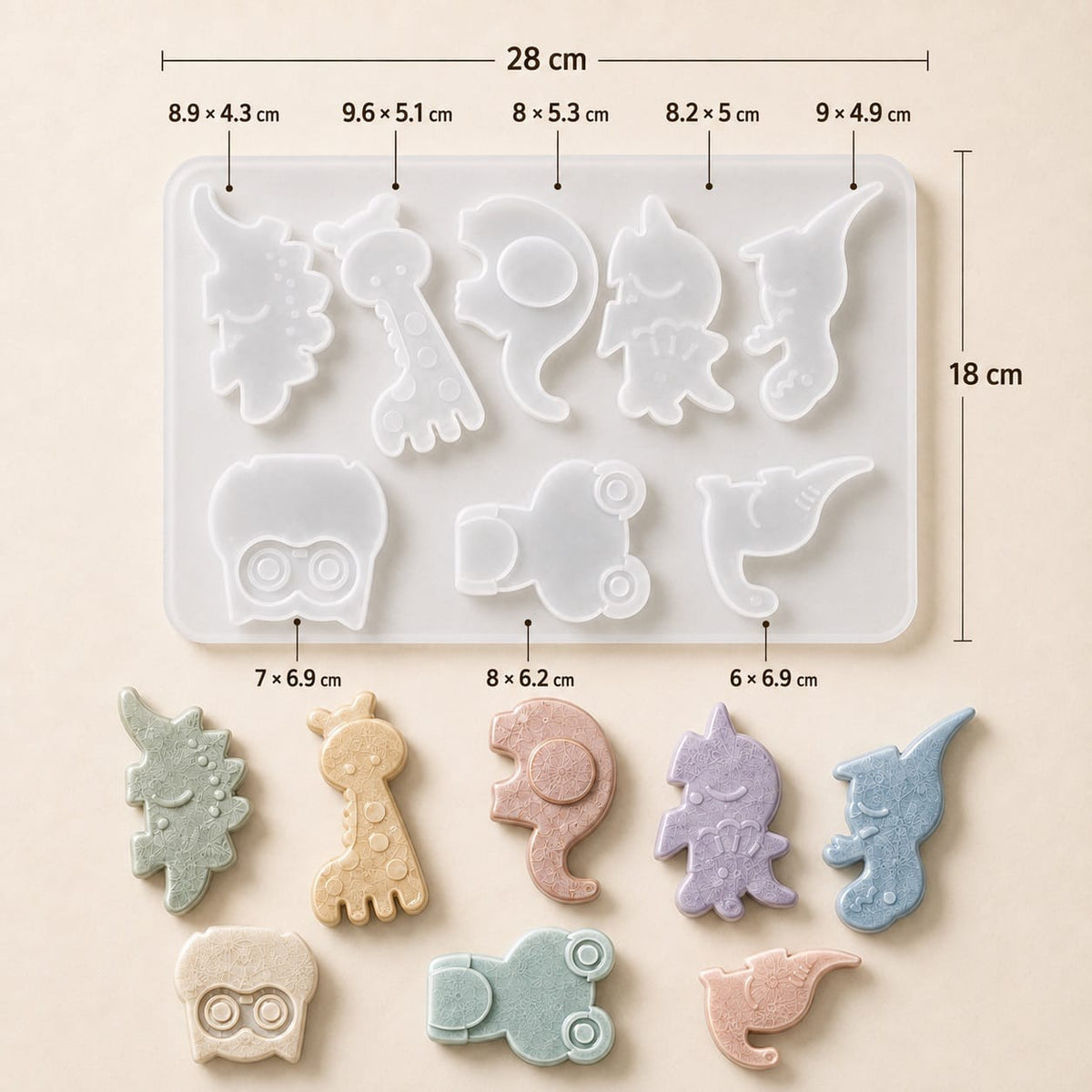 Rainbow India DIY Animal Gypsum & Concrete Painting Crafts Silicone Mould