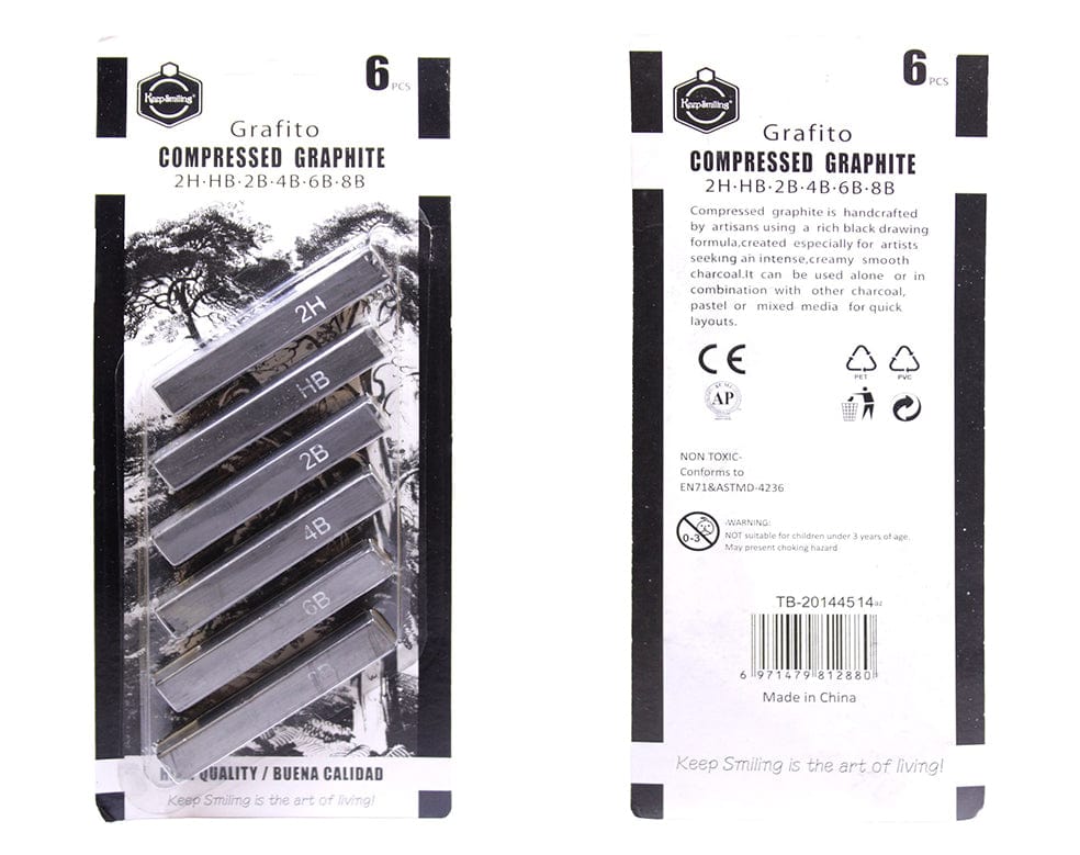 My Store PAINTING ACC 6 PC COMPRESSED GRAPHITE