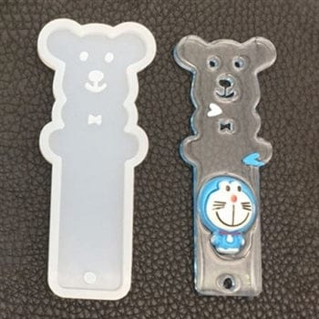 My Store Silicon Mould SMALL SITTING TEDDY BOOK MARK MOULD