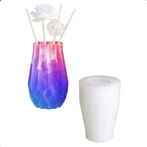 My Store Silicon Mould NARROW DIAMOND FLOWER VASE & PEN STAND MOULD