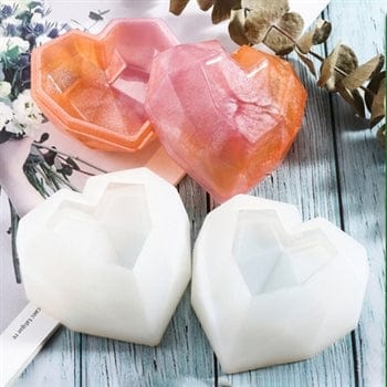 My Store Silicon Mould GEOMETRICAL HEART STORAGE BOX MOULD