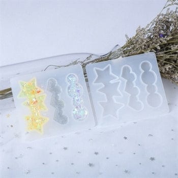 My Store Silicon Mould 3 CAVITY HAIR CLIP JEWELLERY MOULD