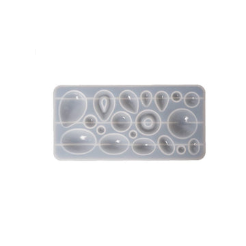 My Store Silicon Mould 19 CAVITY DROP & OVAL GEMSTONE MOULD
