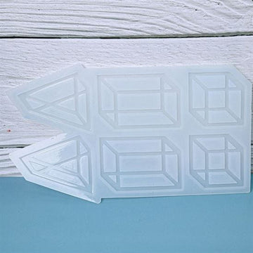 My Store Silicon Mould FAKE 3-DIMENSIONAL POLYGON EARRING JEWELLERY MOULD