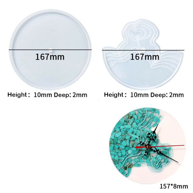 My Store Silicon Mould OCEAN CLOCK SET OF 2 MOULD 84495