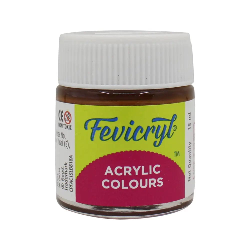 Crafteria Black Pidilite Fevicryl Acrylic Colours 15ml