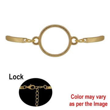 Crafteria Gold 1Pc Round Bracelet Bezels
