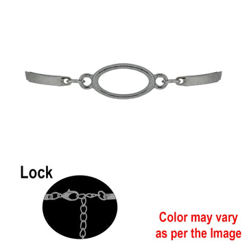Crafteria Silver 1Pc Eye Bracelet Bezels