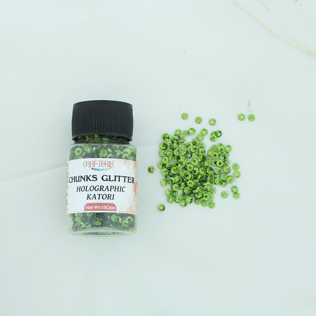 Crafteria L.Green Chunks Glitter Holographic Katori 10g