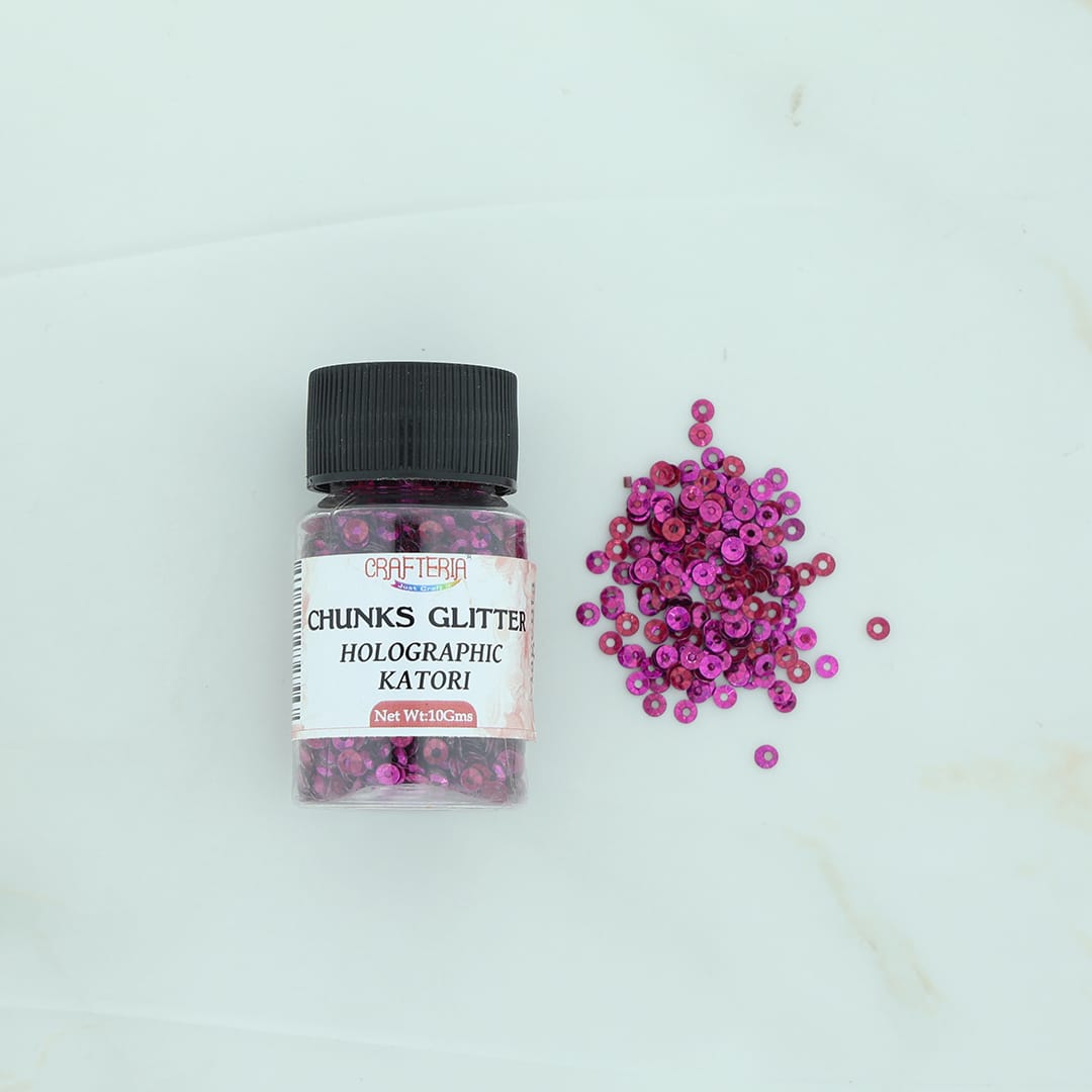 Crafteria Magenta Chunks Glitter Holographic Katori 10g