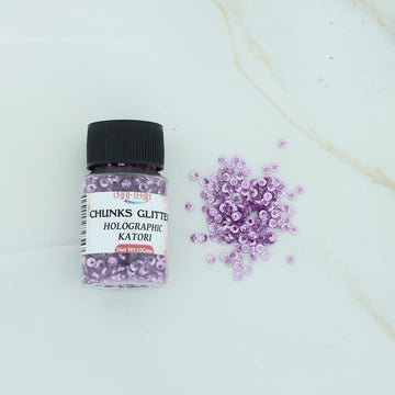Crafteria Pink Chunks Glitter Holographic Katori 10g