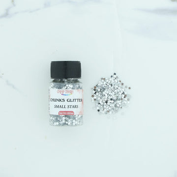 Crafteria Silver Chunks Glitter Plain Small Star 10g