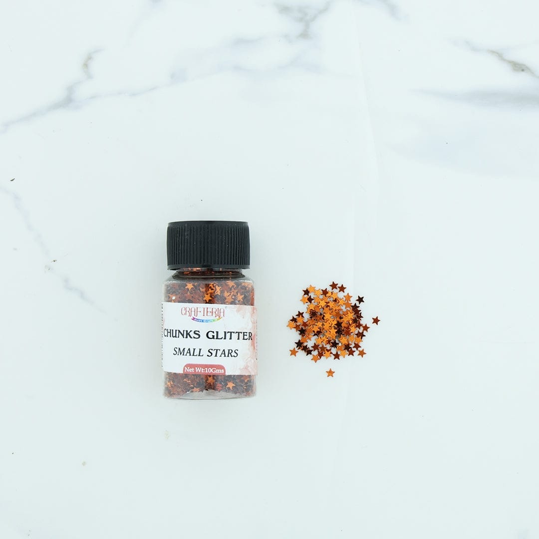 Crafteria Copper Chunks Glitter Plain Small Star 10g