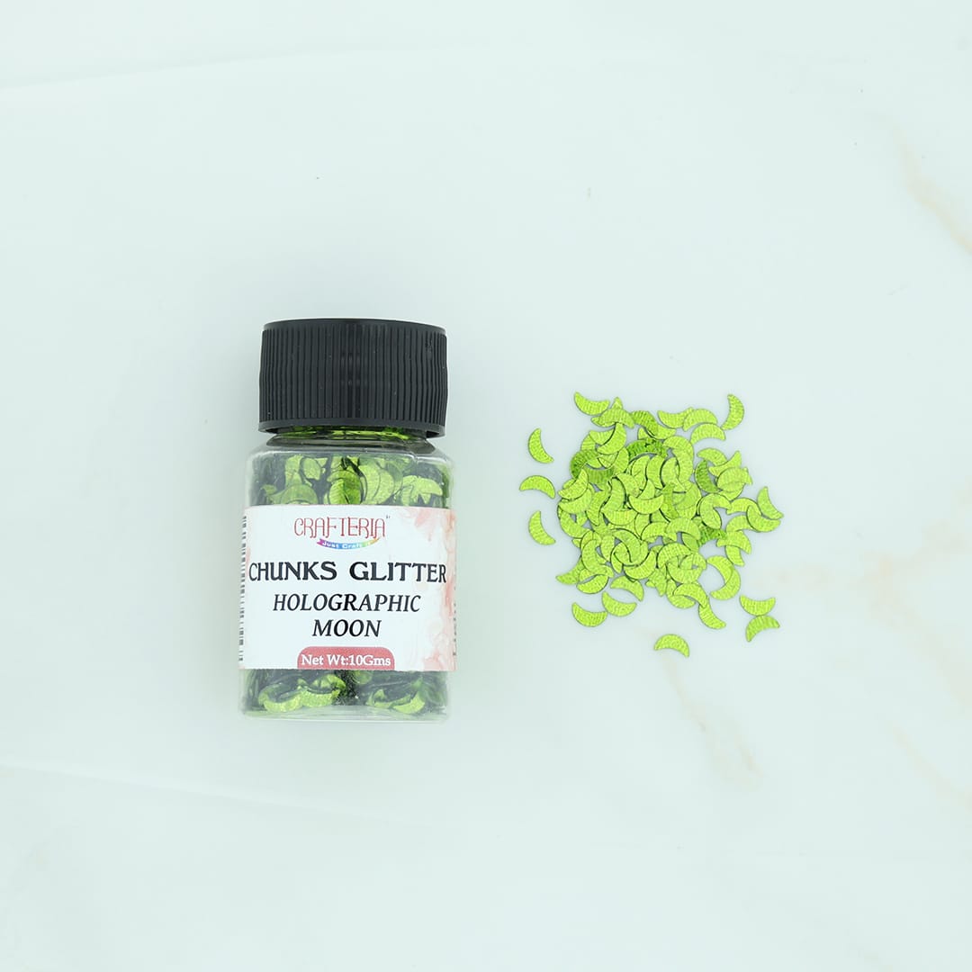 Crafteria L.Green Chunks Glitter Holographic Moon 10g