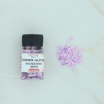 Crafteria Pink Chunks Glitter Holographic Moon 10g