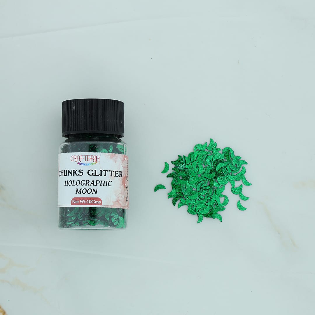 Crafteria D.Green Chunks Glitter Holographic Moon 10g