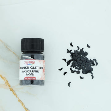 Crafteria Black Chunks Glitter Holographic Moon 10g