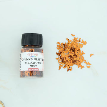 Crafteria Red Chunks Glitter Holographic Moon 10g