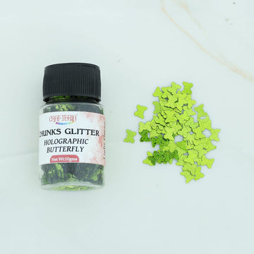 Crafteria L.Green Chunks Glitter Holographic Butterfly 10g