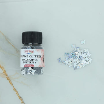 Crafteria Silver Chunks Glitter Holographic Butterfly 10g