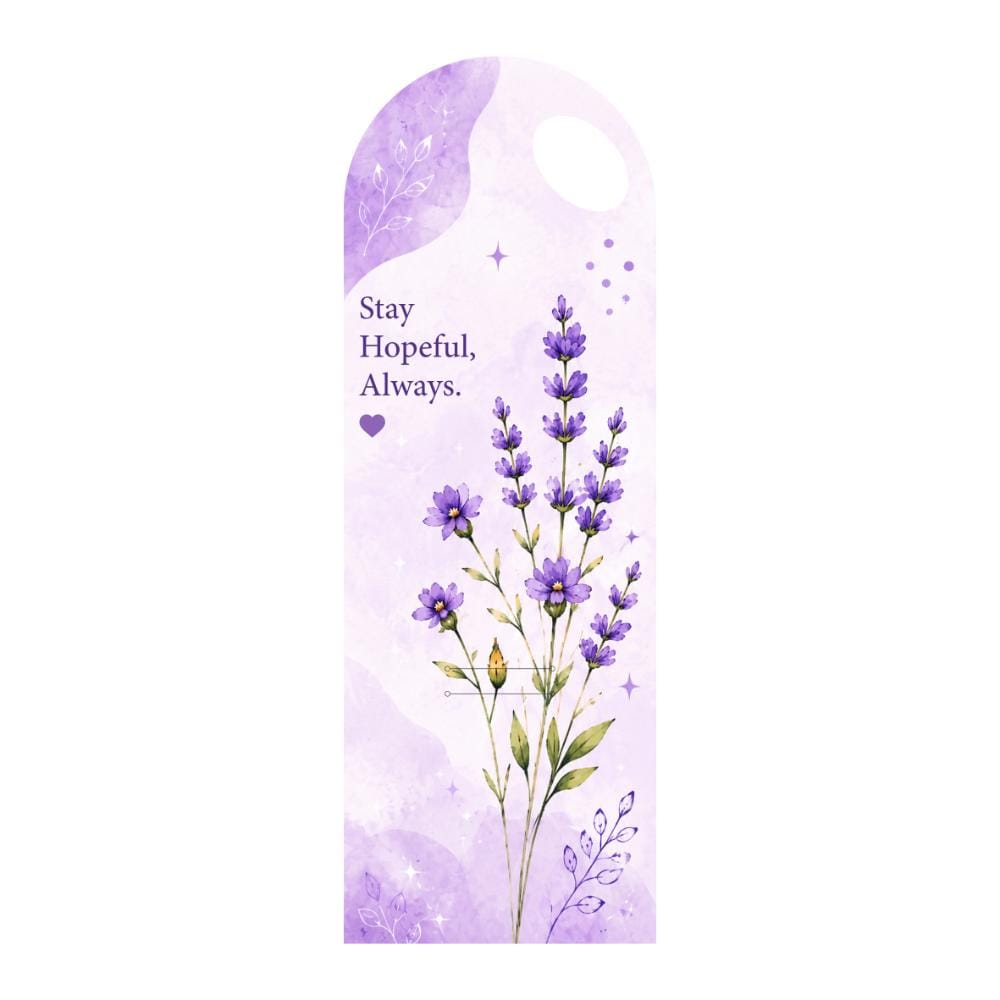 Crafteria Purple Lavender Floral Bouquet Card with Handle – Stay Hopeful Always Design