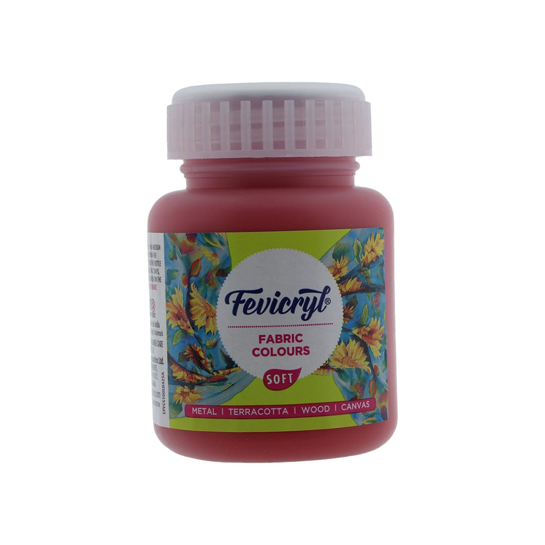 Crafteria Crimson Fevicryl Fabric Colour Soft 100Ml