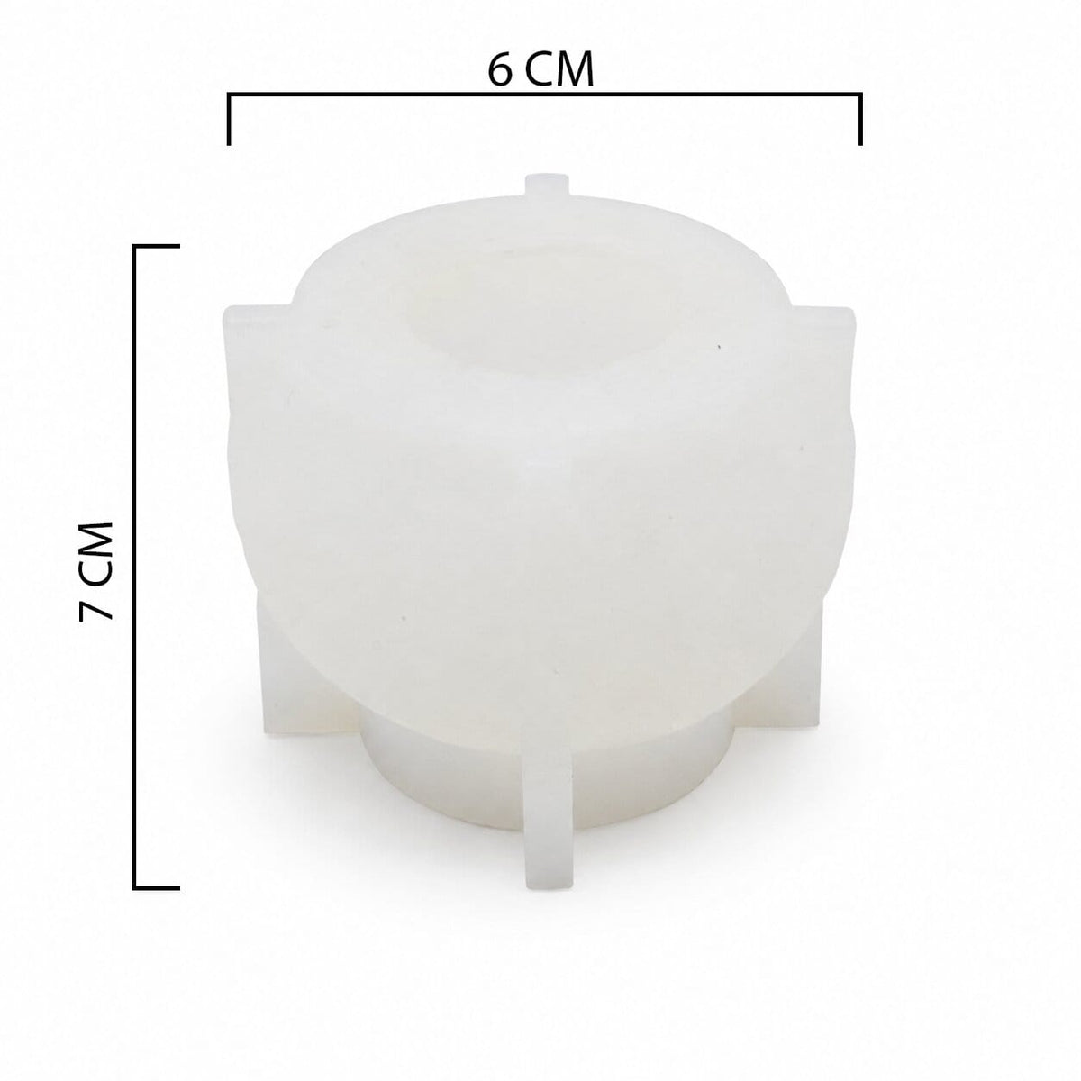 Crafteria Orange Fruit Shape Silicone Candle Mould - 3D Sphere Mould