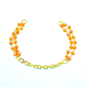 Crafteria ORANGE BRACELET RAKHI CHAIN NO 7
