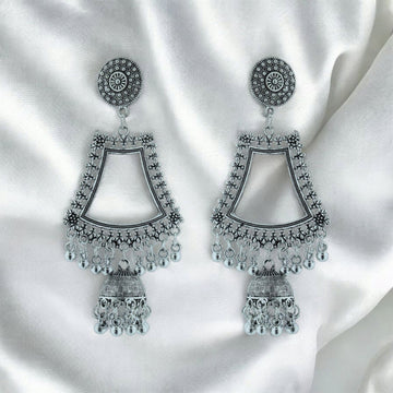 Crafteria Oxidized Silver Jhumka Design 10
