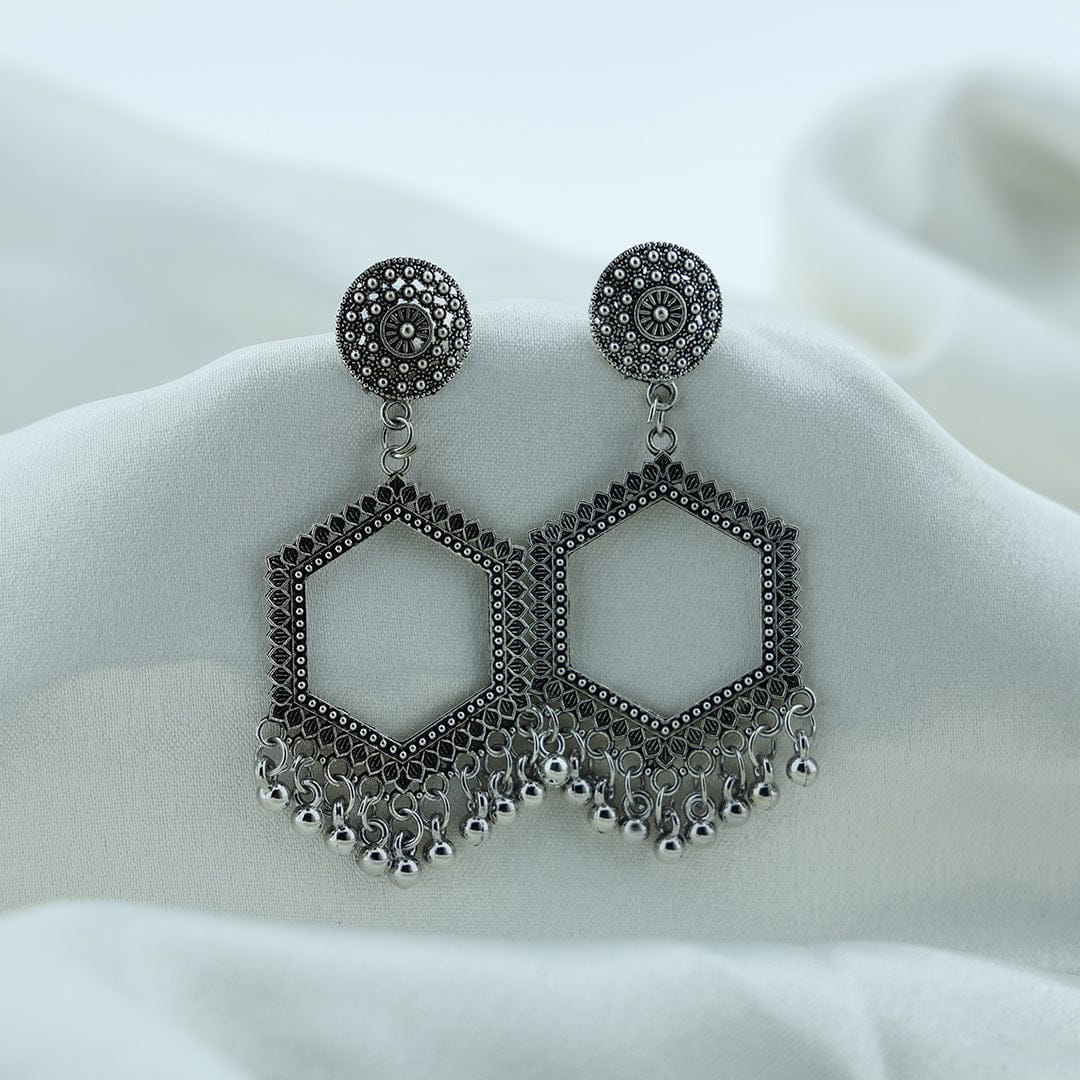 Crafteria Oxidized Silver Jhumka Design 16