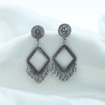 Crafteria Oxidized Silver Jhumka Design 17