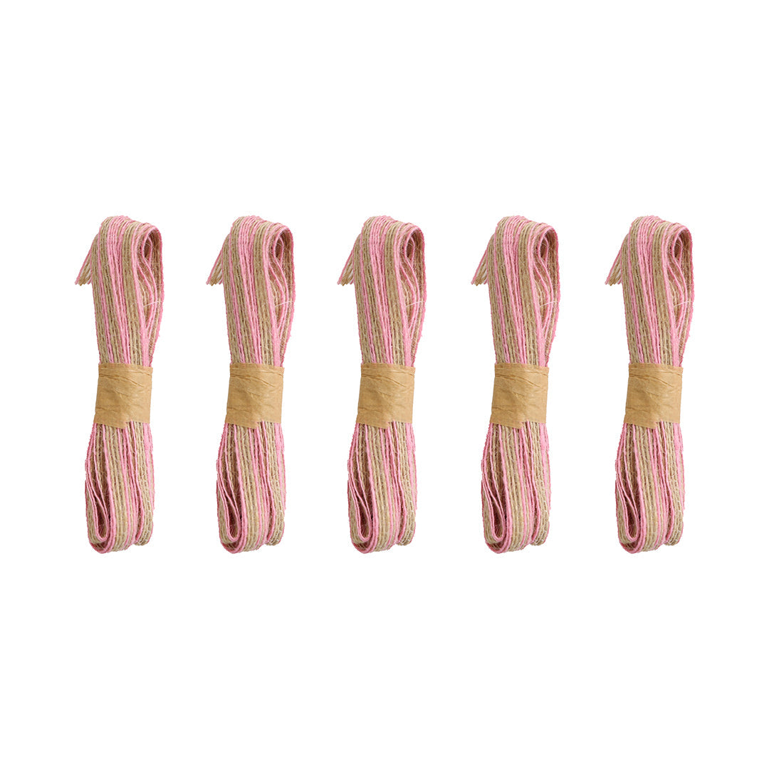 Crafteria Light Pink & Natural Twine Thread Bundles