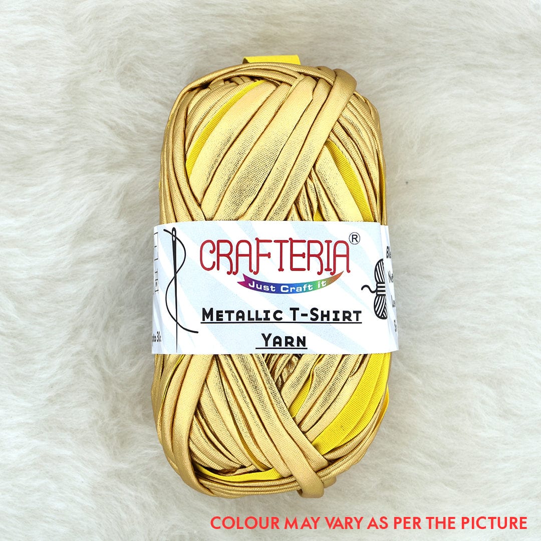 Crafteria Light Gold Metallic T-Shirt Yarn