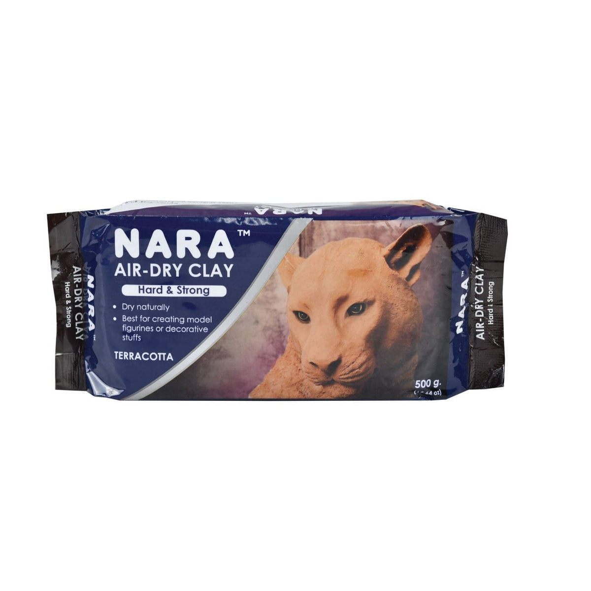 Crafteria NARA Air-Dry Clay (Hard & Strong) 500g, Black