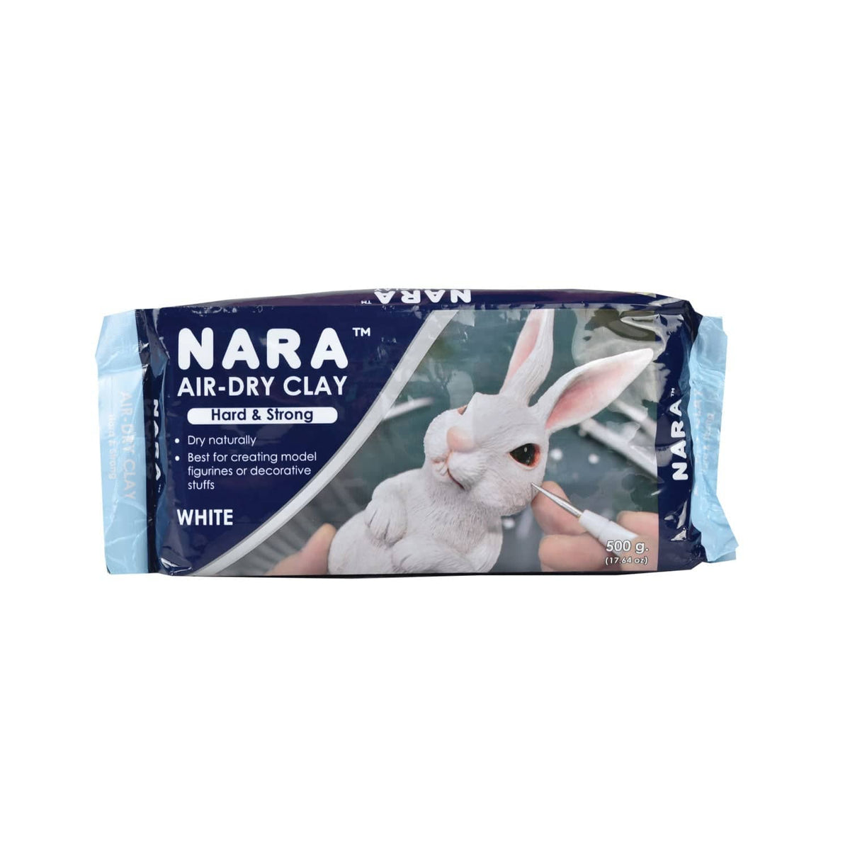 Crafteria Black NARA Air-Dry Clay (Hard & Strong) 500g, Black