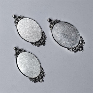 Crafteria SILVER PENDANT BEZELS D-06