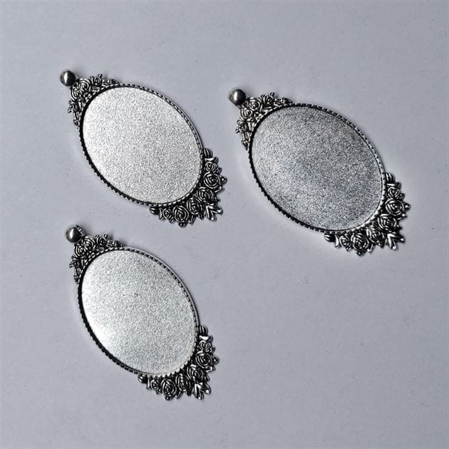 Crafteria SILVER PENDANT BEZELS D-06