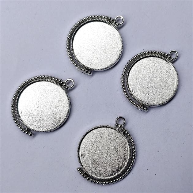 Crafteria SILVER PENDANT BEZELS D-11