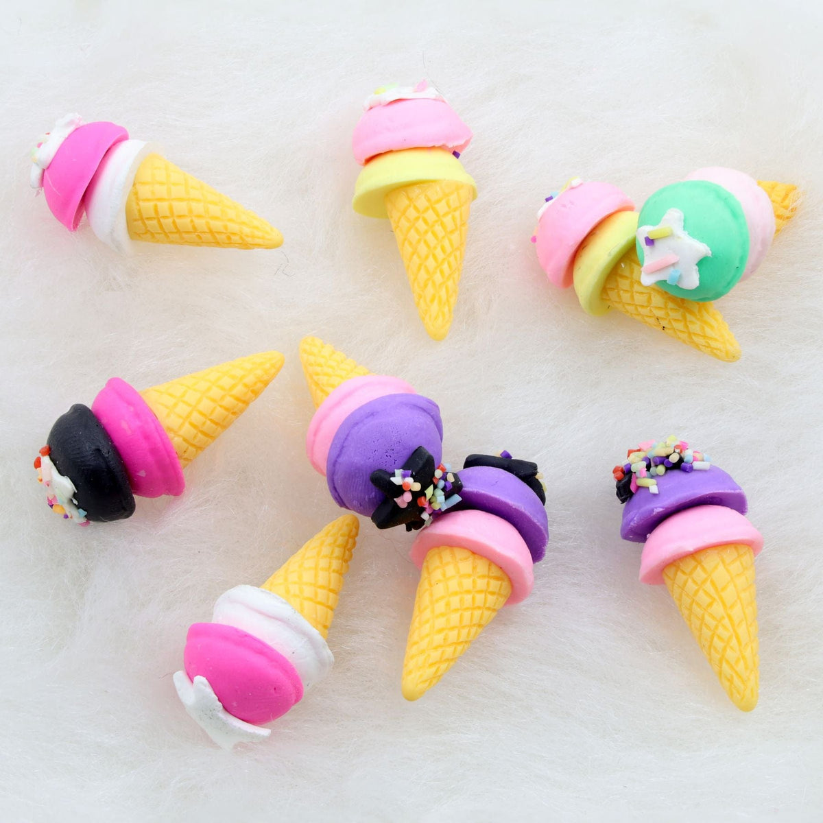 Crafteria Cone Ice Cream Polymer Clay Miniature
