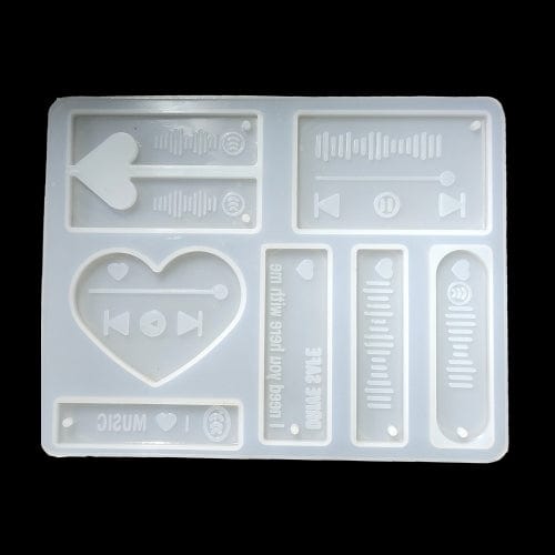 My Store Silicon Mould 8 CAVITY SPOTIFY KEYCHAIN & JEWELLERY MOULD