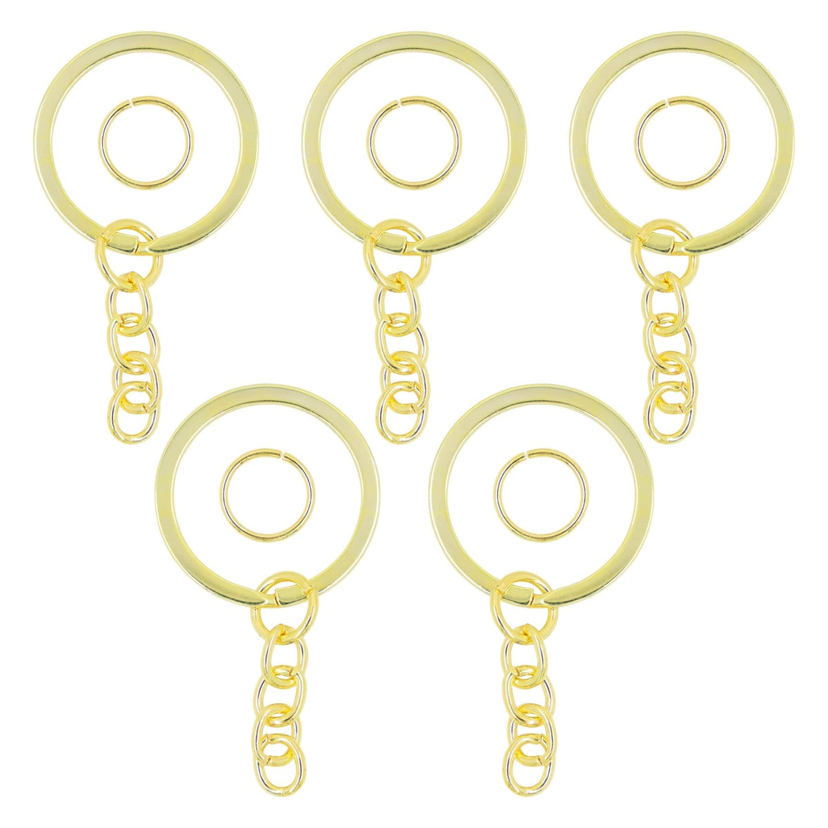 30MM Keychain With Connecter Ring (Big) (GOLD)
